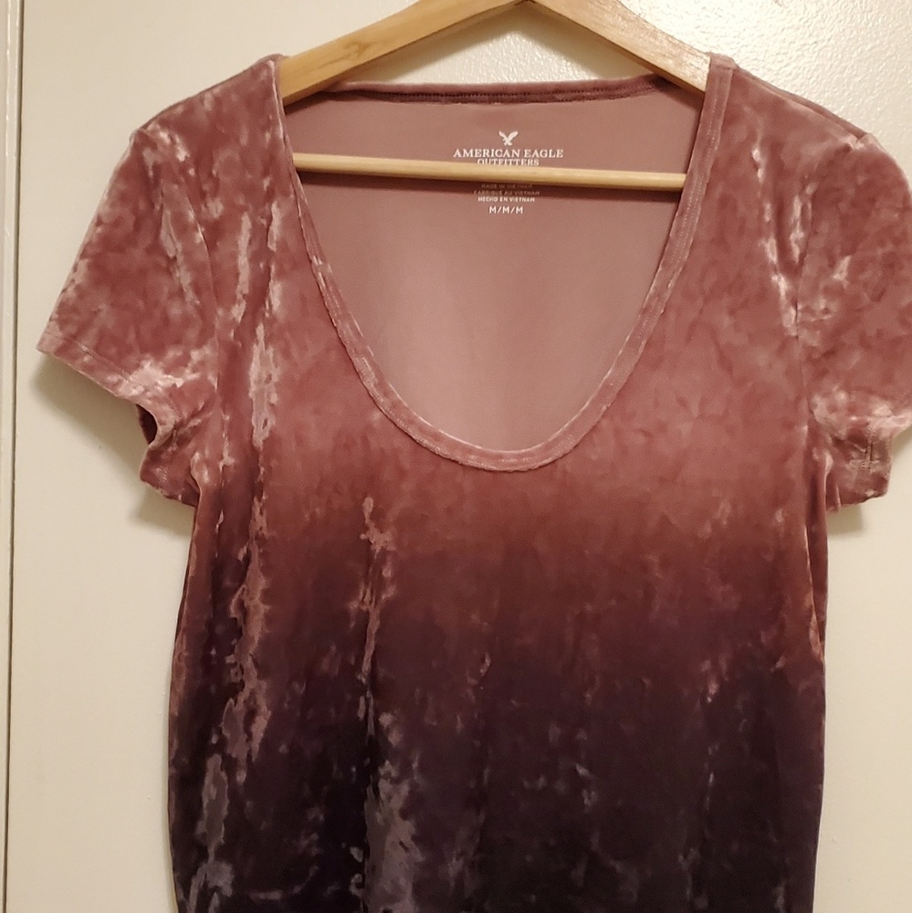 American Eagle 🦅 Velvet Scoop Neck Top